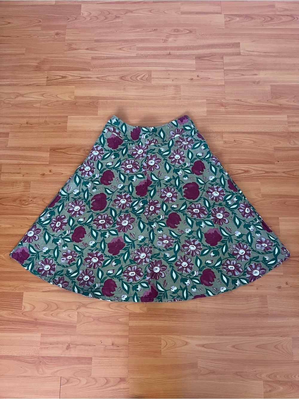 Salad Colorful Floral Print Sequins A Line Skirt